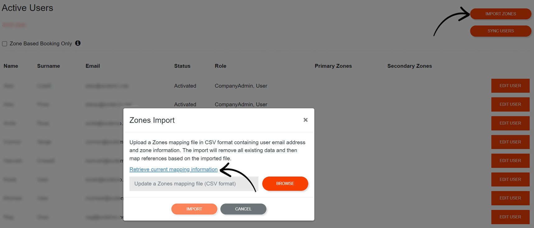How to Import Primary and Secondary User Zones within SwipedOn Desks